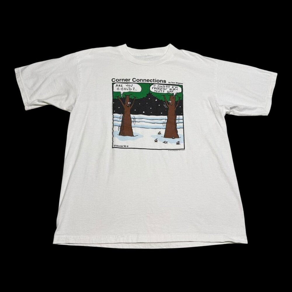 Vintage Corner Connections Tim Stiglich Cartoon Comedy Art‎ Shirt Adult XL